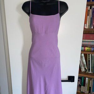 Aritzia Sunday Best Empire Waist Aline Midi Lilac Dress size L